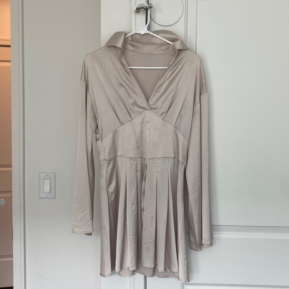 Cider Dresses & Skirts - Satin bell sleeve corset dress